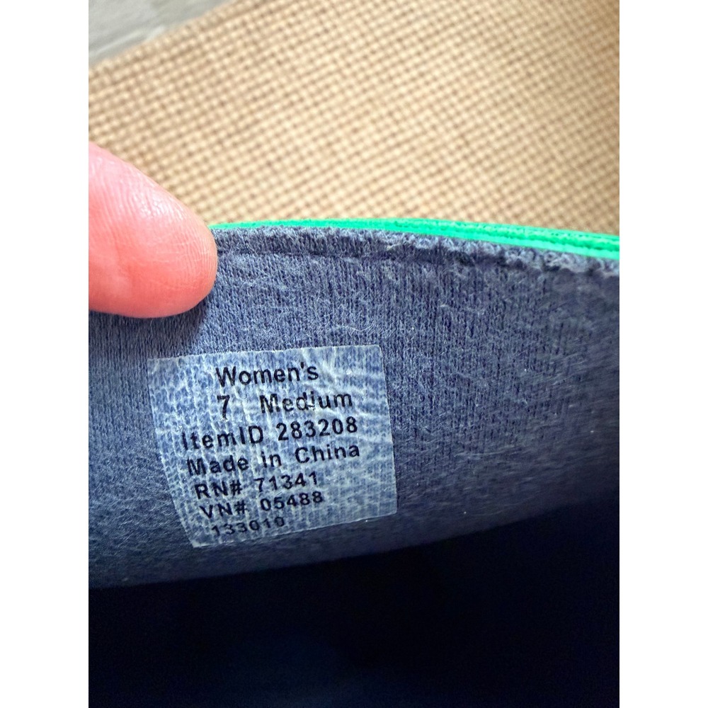 LL Bean Wellie Rain Boots Womens 7 Green Paisley Waterproof - Picture 4 of 5
